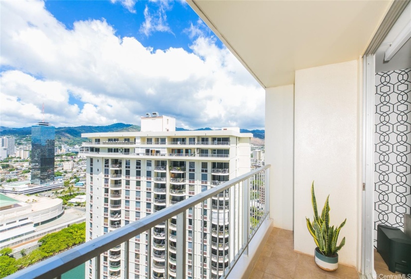 Lanai with city views