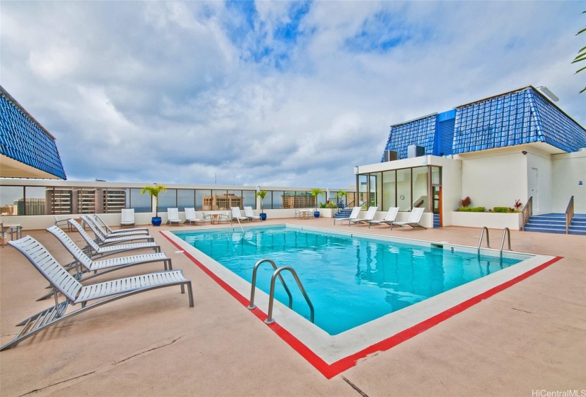 Rooftop pool and deck