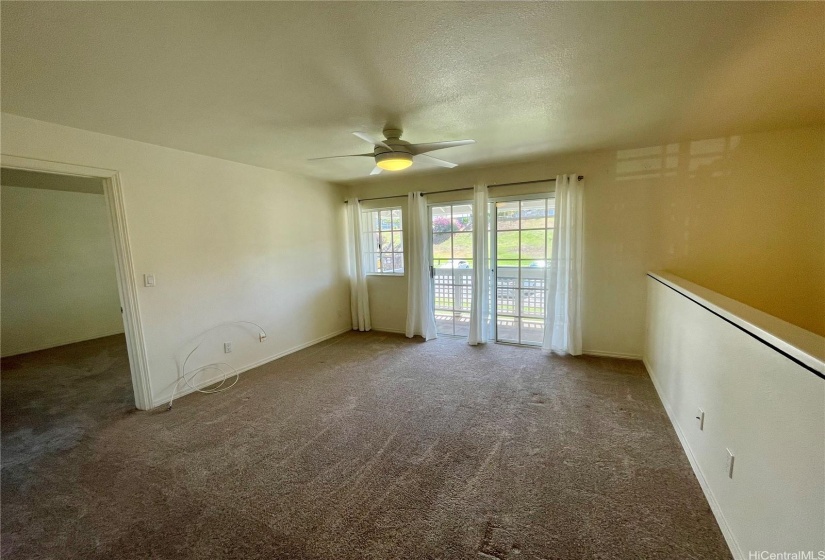 Living room and lanai.