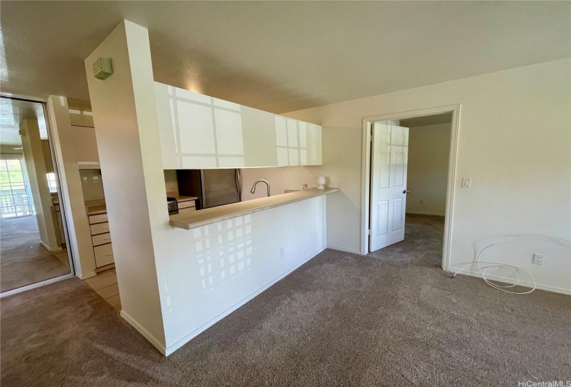 Living room and kitchen