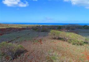 Aerial view of the lot & gorgeous ocean views.