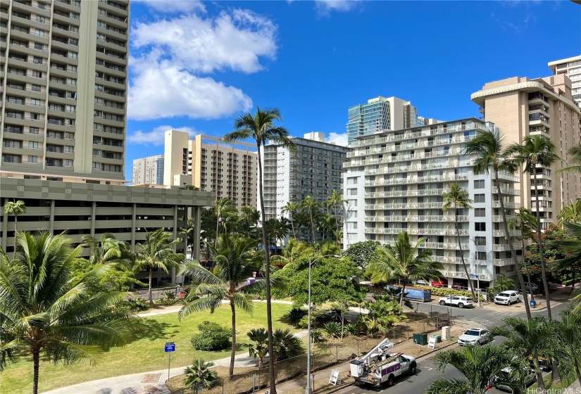 View from the unit to Centennial Park.