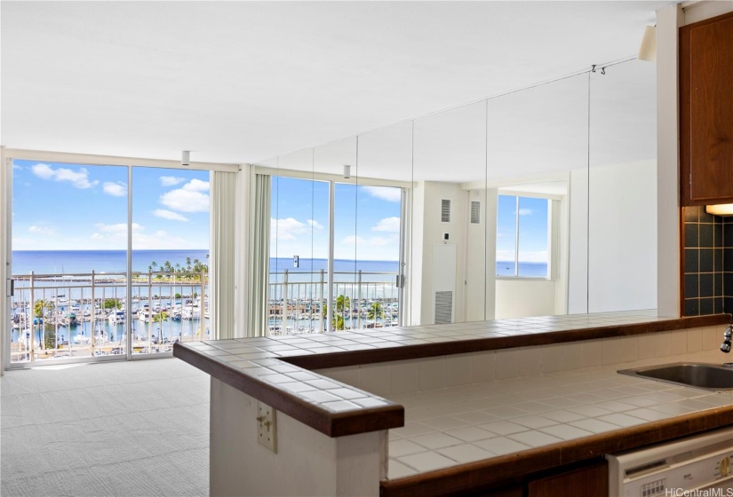 Enjoy cooking while taking in captivating surroundings.