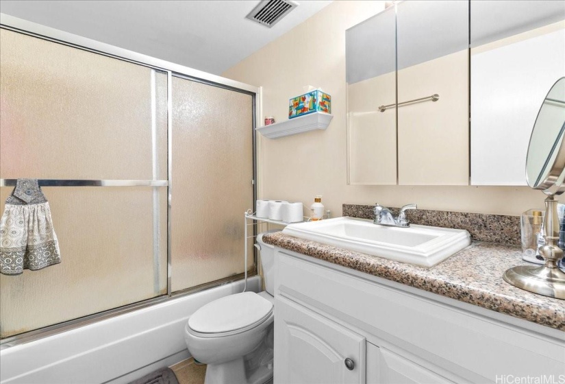 Primary ensuite bathroom with upgraded vanity