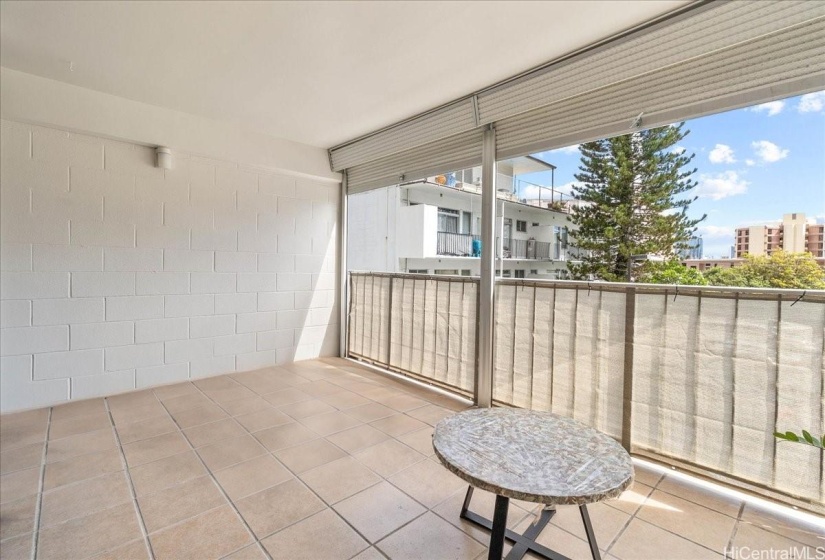 Covered spacious lanai adds additional living space that makes the unit feel more spacious