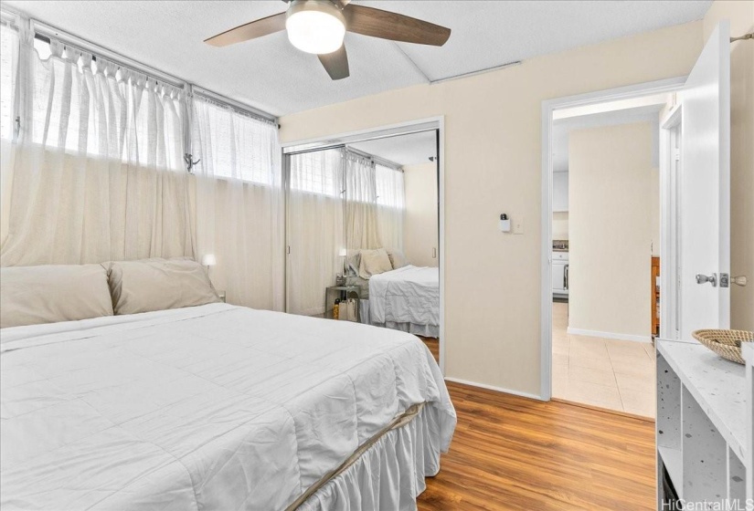 New luxury vinyl plank floors in the bedrooms