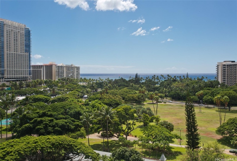 View from lanai toward the beach.