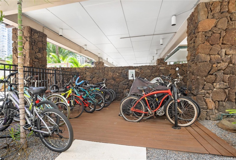 bicycle storage area