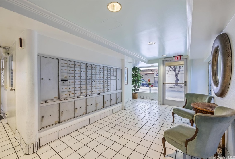 The Seashore's lobby--always more secure to have an actual interior lobby