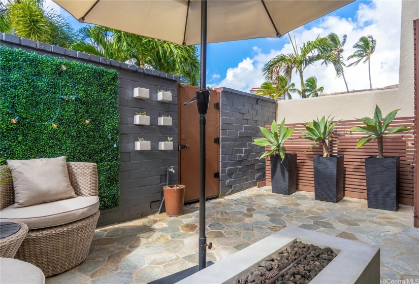 Beautiful front patio area.