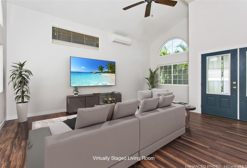 Enhanced - Virtually staged living room