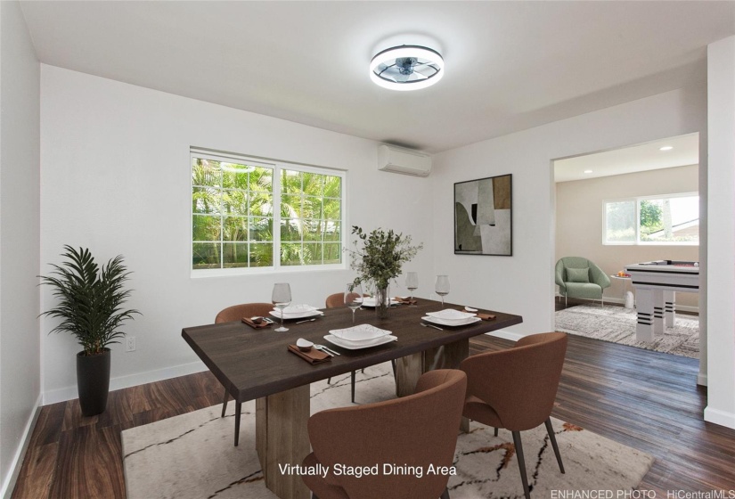 Enhanced - Virtually staged dining area