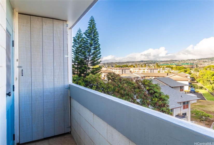 Lanai with new storage closet.