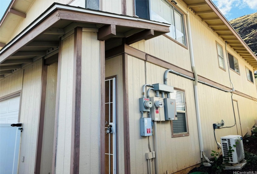 Electric and Solar Panels located at the Left side of the property