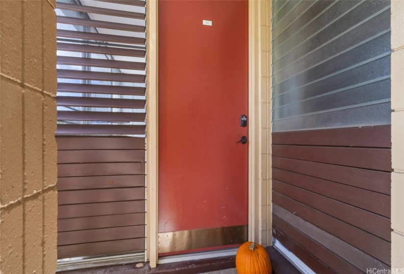 Your front door is in your own little corner, not a long hallway shared with all the other units.