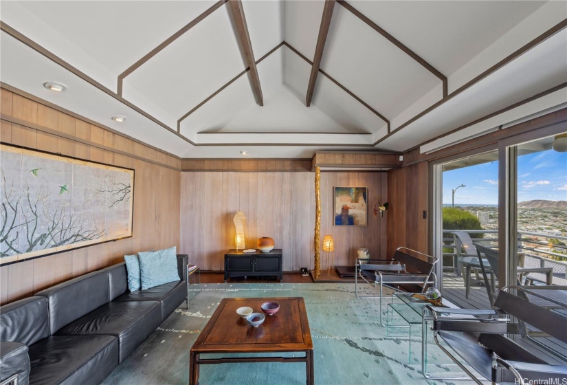 Lovely living space with doors to a south-facing lanai.