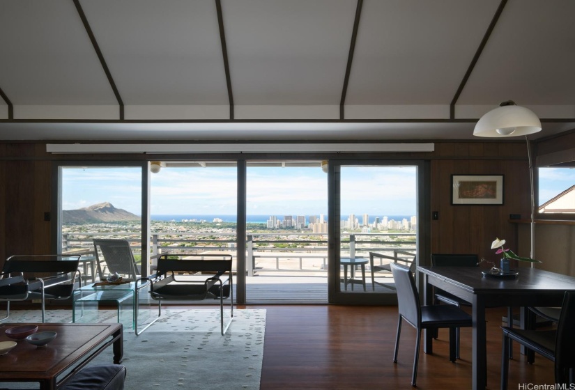 Living room and dining room.