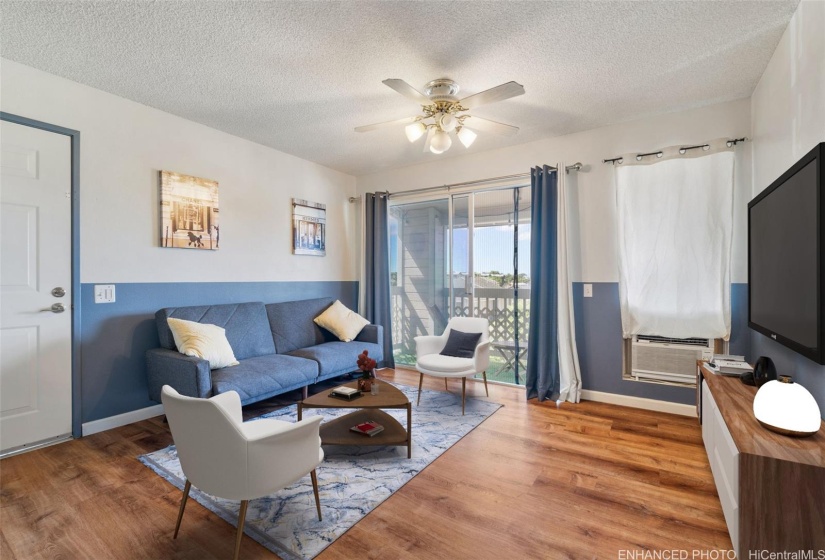 Open Concept spacious living room. Enhanced:  Photo is virtually staged