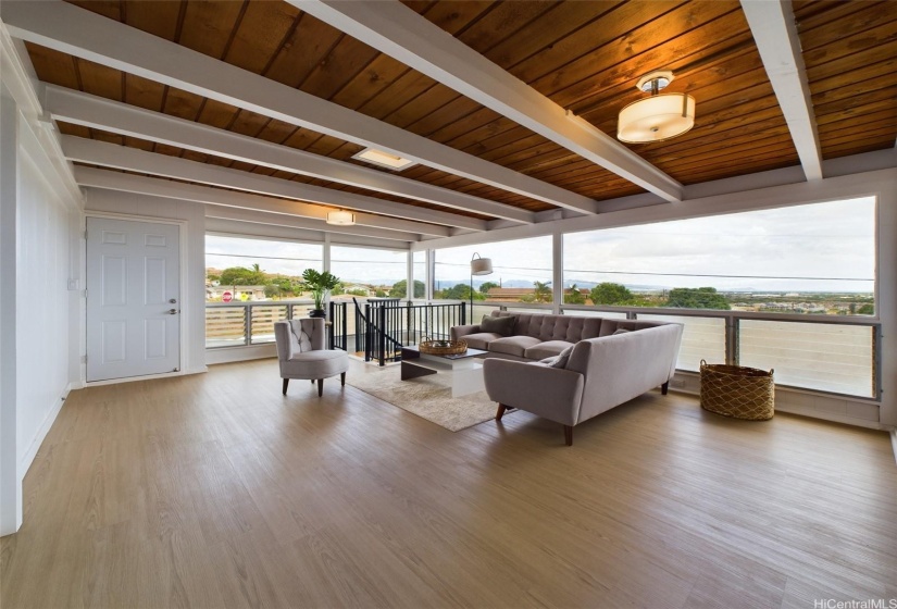 Upstairs living area