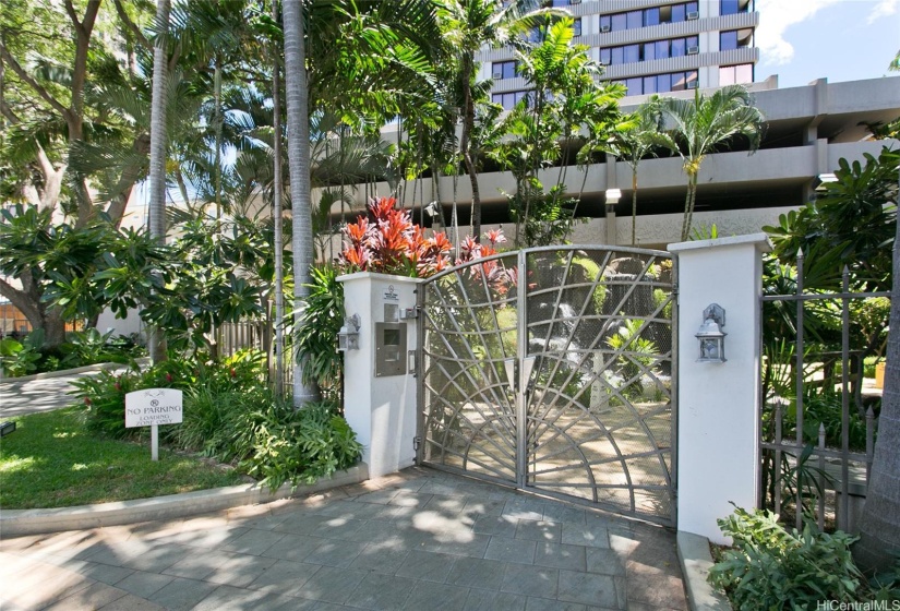 Take in the serenity of the landscaped tropical gardens and waterfalls as you enter through the security gate.