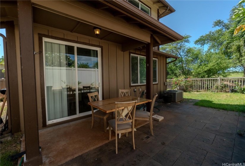 Patio and open views