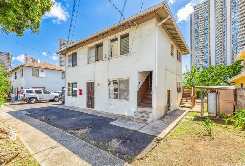 Right side of structure