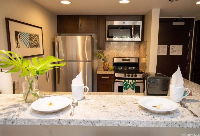 Kitchen with Counter for Meals