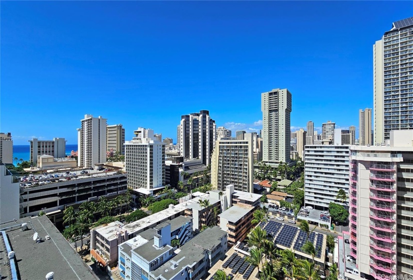 City and ocean view from your lanai