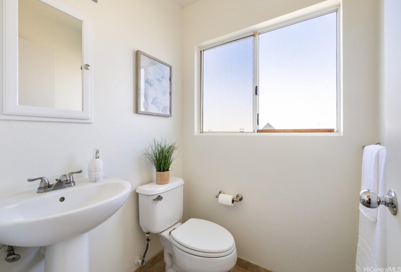 Powder room on the first level.