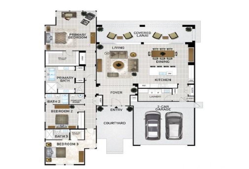 Illustrations are artists’ conceptual depictions only of proposed improvements, are not necessarily to scale, and may differ from actual improvements, if any, when constructed. The specific features in a residence vary from home to home and not all features are available in all series or all floorplans within a series. We reserve the right to modify or cancel these specific features, substitute equipment, materials, appliances and brand names in our sole discretion. Color and size variations may occur. All square footage numbers are approximate and may vary due to plotting and field variations or method of measurement. In addition, we reserve the right to make modifications to the maps, floorplans, square footages, exteriors, specifications, features, dimensions, designs, building materials, options, colors, finishes, landscaping layout and materials, and product types at any time without notice or obligation.