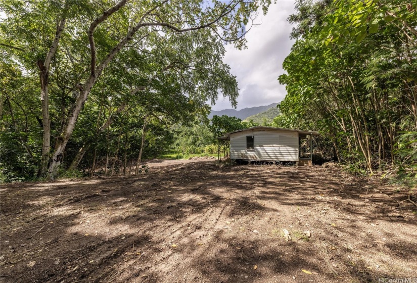 Upper makai (ocean) side of lot near chain linkfence. Area where the other home was demolishedand removed.