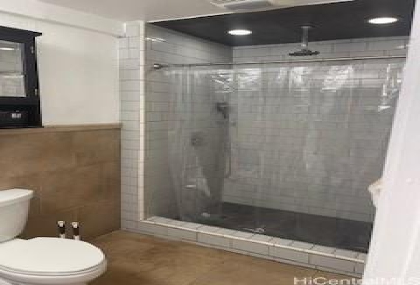 Stand in shower oversized