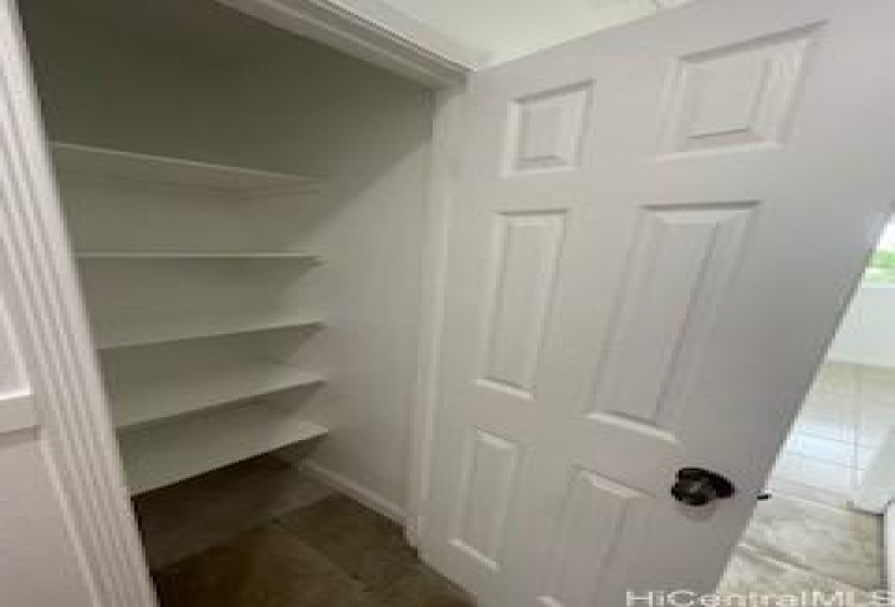 2 linen closets in the hallway.