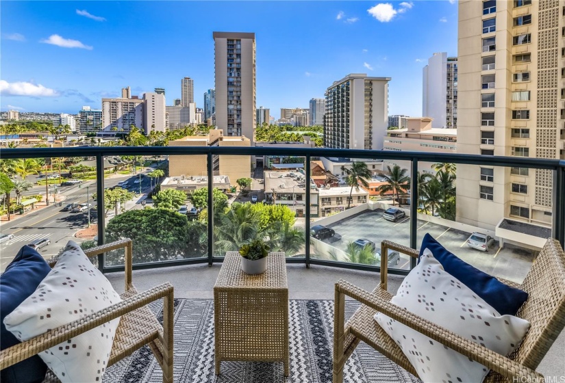 Views of Waikiki, Ala Wai from large lanai!