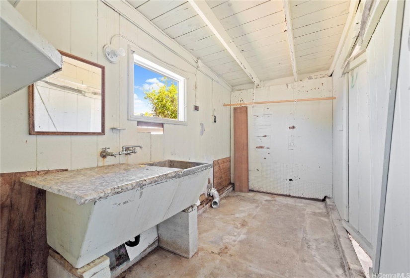 A space perfect for transforming into a laundry room!