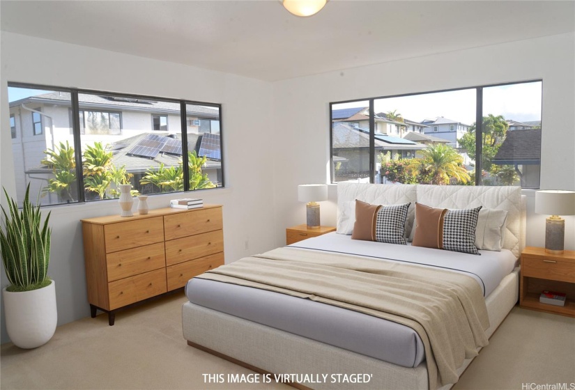 Virtual Staged Main Bedroom
