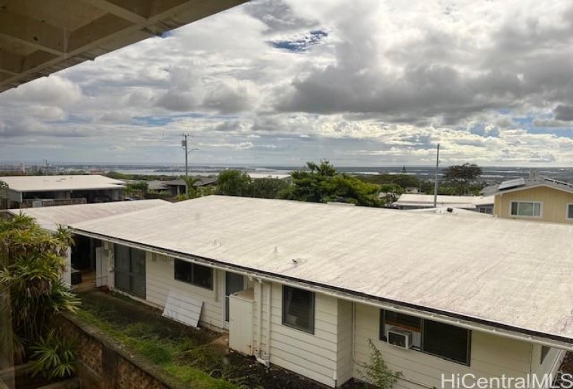 View from 2nd story of Pearl Harbor and your neighbor's roof :(