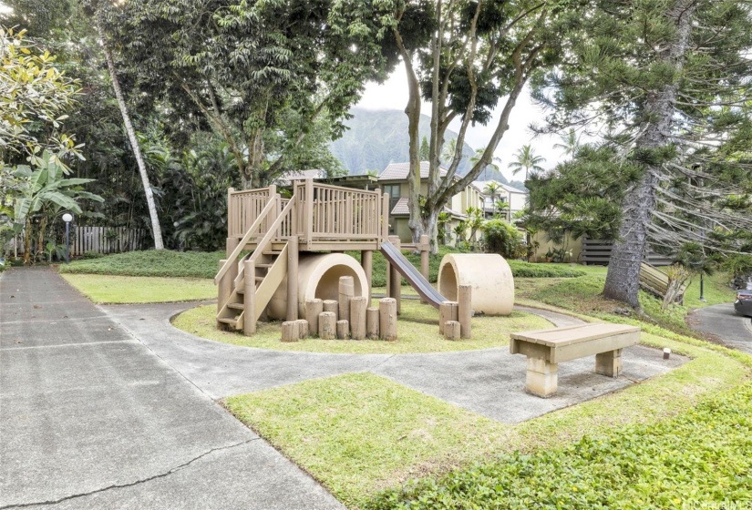 Take A Stroll Through Haiku Gardens & Enjoy A Play Structure Just Moments Away.