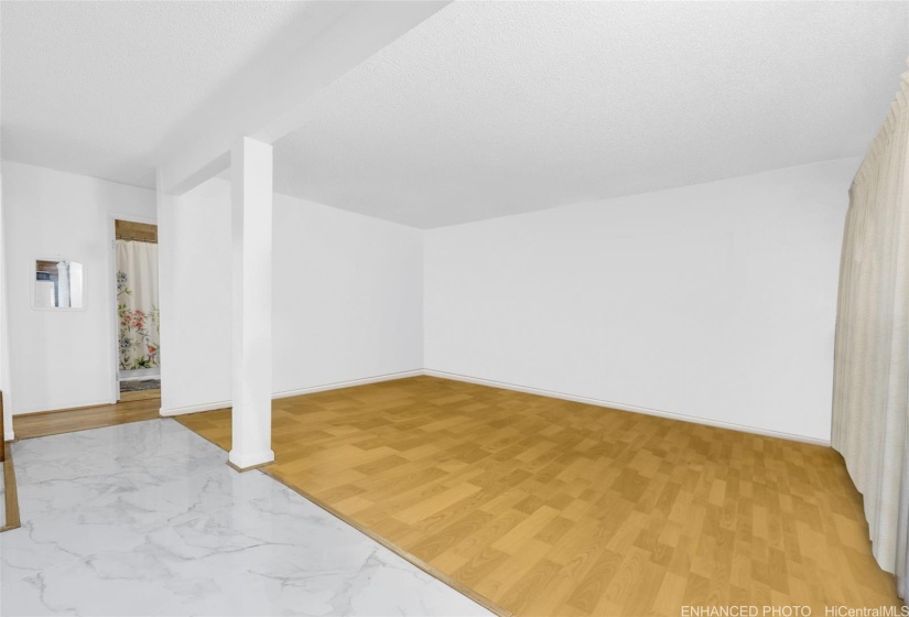 Living & Entertaining Area - Virtually Enhanced with Furniture Removed.