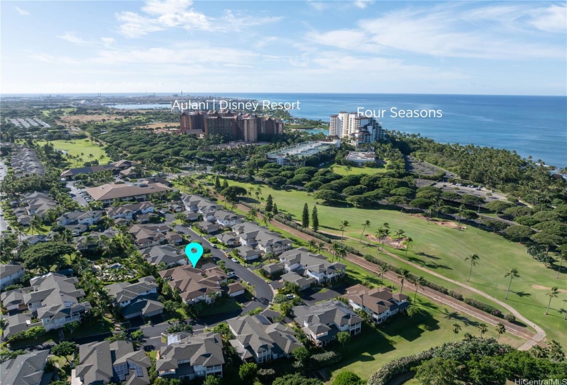 The Aulani Disney Resort  &  Four Seasons Resort are your neighbors across the street.