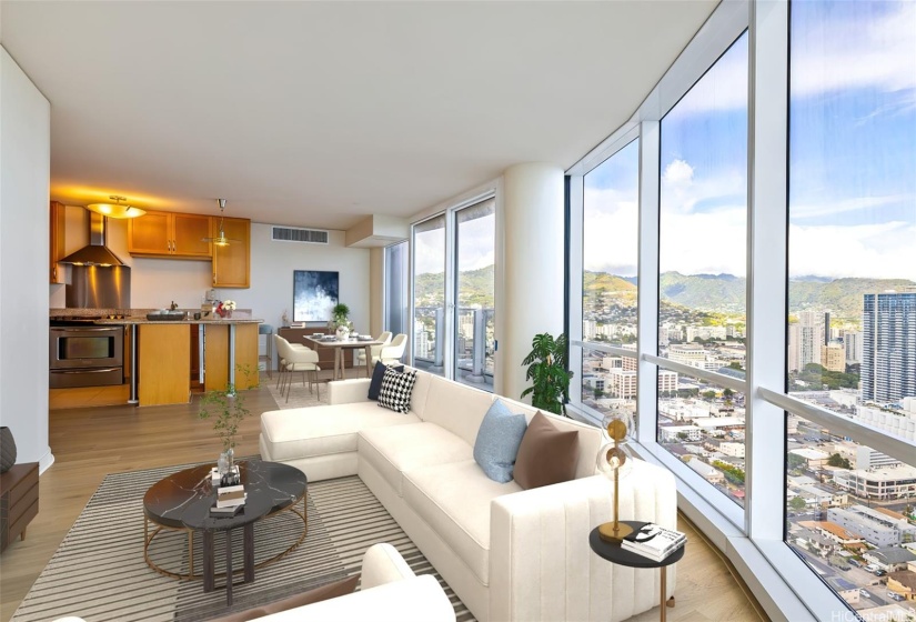 Another living room view towards the Mountains.