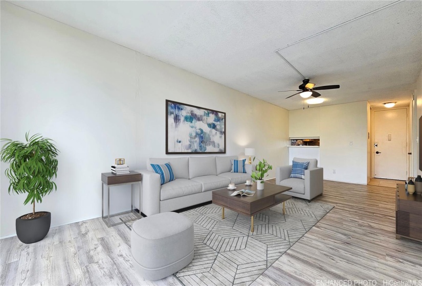 Virtually staged(enhanced). Spacious living room