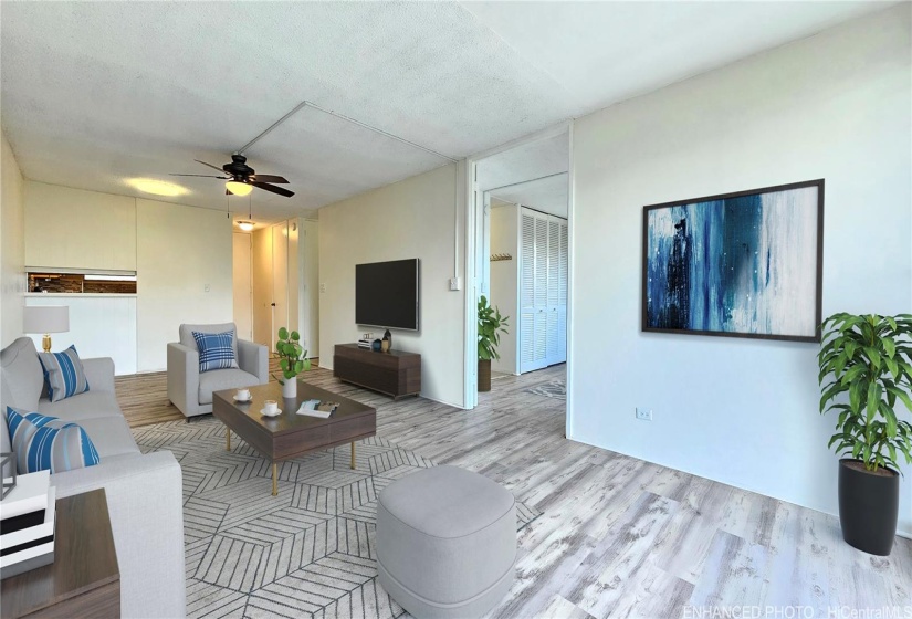 Virtually staged(enhanced). Spacious living room