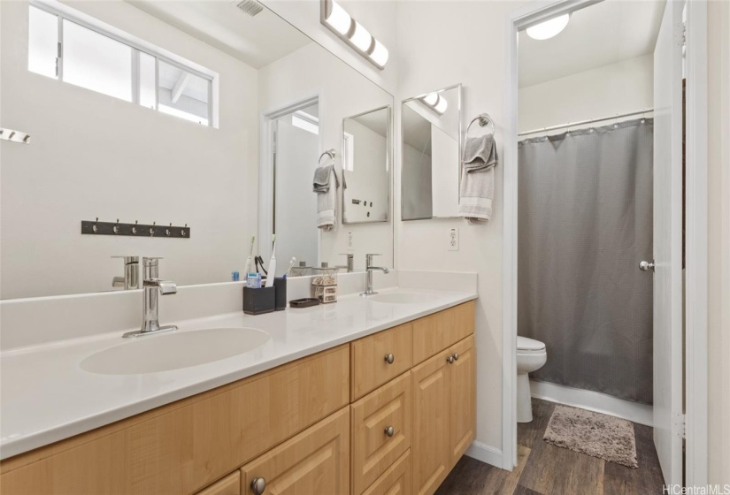 Large Master Bathroom with dual sinks