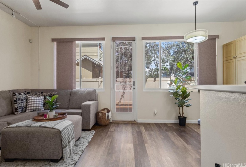 Living Room with direct access to the backyard