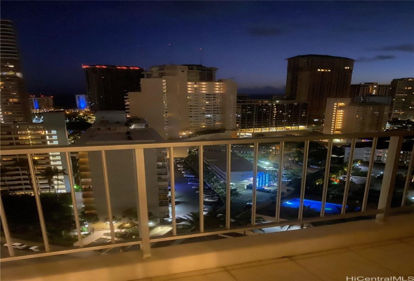view from lanai-night