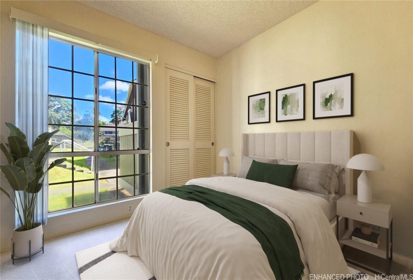 Enhanced- Virtually Staged Second Bedroom