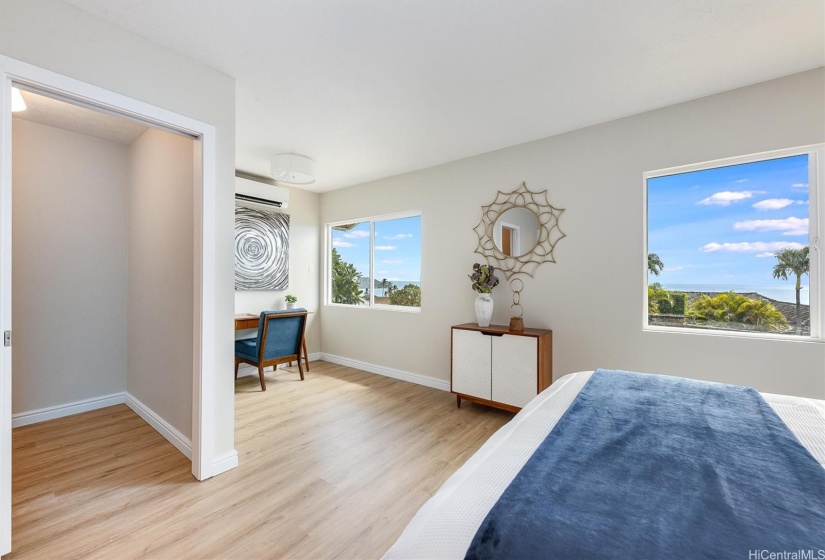 primary bedroom with ocean views