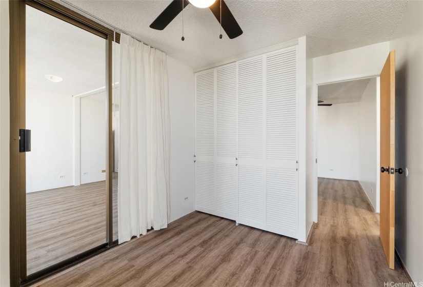 Second bedroom has a large closet.