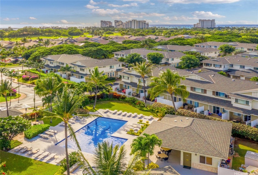 Ko Olina Hillside Villas pool, jacuzzi & bbq area